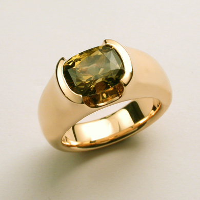 Ring Gelbgold  Chrysoberyll